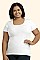 PACK OF 6 PIECES LADIES ROUND NECK T-SHIRT PLUS SIZE MUTR001X