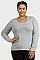 PACK OF 6 PIECES LADIES LONG SLEEVE ROUND NECK T-SHIRT PLUS SIZE MUTR005X