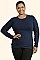 PACK OF 6 PIECES LADIES LONG SLEEVE CREW NECK T-SHIRT PLUS SIZE MUTR025X