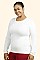 PACK OF 6 PIECES LADIES LONG SLEEVE CREW NECK T-SHIRT PLUS SIZE MUTR025X