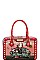 NICOLE LEE STUDDED IRIS BOSTON BAG