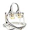 Hardware Accent Transparent Clear Structured Medium Satchel