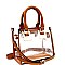 Hardware Accent Transparent Clear Structured Medium Satchel