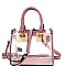 Hardware Accent Transparent Clear Structured Medium Satchel