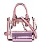 Hardware Accent Transparent Clear Structured Medium Satchel