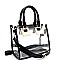 Hardware Accent Transparent Clear Structured Medium Satchel