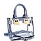 Hardware Accent Transparent Clear Structured Medium Satchel