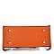 Hardware Accent Transparent Clear Structured Medium Satchel