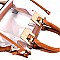 Hardware Accent Transparent Clear Structured Medium Satchel
