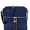 Front Pocket Tasselled Tall Crossbody Bag