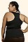 PACK OF 6 PIECES LADIES RACERBACK TANK TOP PLUS SIZE MUTT700X