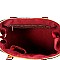 Ostrich Embossed 2 in 1 Twin Dome Satchel SET  MH-TU2020