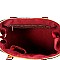 Ostrich Embossed 2 in 1 Twin Dome Satchel SET  MH-TU2020