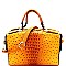 Ostrich Embossed 2-Way Boston Satchel MH-TU7164