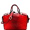 Ostrich Embossed 2-Way Boston Satchel MH-TU7164