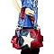 American Pride Embroidered Crystal Lone-Star Print Satchel