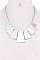 GEOMETRIC  BRUSHED METAL STATEMENT NECKLACE SET JY-ANE6050