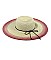 TRI-TONE WIDE BRIM STRAW HAT