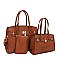 Padlock Accent 3 in 1 Twin Tote-Satchel Value Set