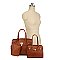 Padlock Accent 3 in 1 Twin Tote-Satchel Value Set