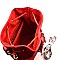 Tassel Accent Drawstring Bucket SHOULDER HOBO BAG