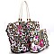 UN0079-LP Multi-colored Antique Paisley Print Laser-cut 2 in 1 Tote