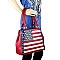 American Pride Crystal Studded Flag Style Tote