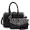 3 in 1 Crocodile Snake Print Boston Satchel Clutch Wallet SET