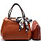 B0154 -LP Scarf Accent Perforated 2 in 1 Satchel