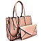 WE0029-LP  Classy Compartment Satchel SET with Clutch