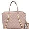 Chain Accent Quilted 2-Way Satchel Wallet SET ES1823-LP