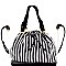 Pinstriped Drawstring Inner Bag 2 in 1 Transparent Clear Satchel MH-B23T