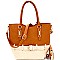 Buckle Accent Two-Tone Tall Tote Wallet SET MH-DX3098S