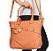 Padlock Accented High Quality Tote