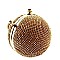 Allover Crystal Stone Ball-shaped Hard Case Clutch