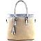 Classic Lizard Texture Trim 2 Way Tote