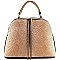 2 COMPARTMENT ROUND SHAPE SNAKE PRINT SATCHEL