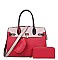 3 in 1 Padlock Satchel set with Wallet & Coin Purse