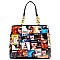 CHAIN DESIGN HANDLE MAGAZINE PICTURE TOTE