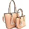 Textured Tassel Accent 2 in 1 Tote Set