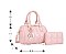 2-in-1 Quilted Heart Design Boston Satchel With Wallet