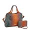 2-IN-1 Tie-dyed Croc Satchel-Crossbody Bag
