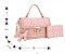 2- in-1 Oval Twist Lock Monogram Satchel Set + KeyChain Charming & Wallet