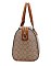 3-IN-1 OVAL PRINTED DUFFLE BOSTON BAG WITH CROSSBODY AND WALLET SET
