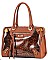2 IN 1 CLEAR SEE THROUGH SATCHEL WITH LEOPARD POUCH