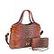 2-IN-1 Tie-dyed Croc Satchel-Crossbody Bag