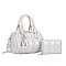 2-in-1 Quilted Heart Design Boston Satchel With Wallet