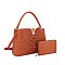 2- In-1 Croc -V- Emblem Bucket - Shoulder bag + Wallet