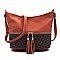 Monogram Tassel Zip Bucket Crossbody Bag