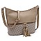 Monogram Tassel Zip Bucket Crossbody Bag